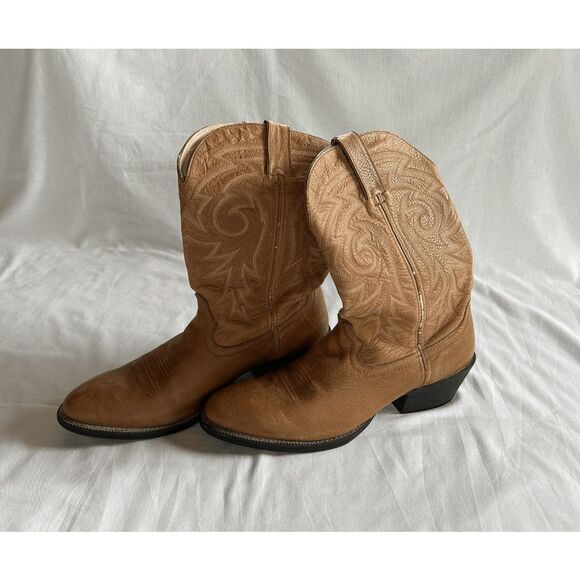 Men's Durango Cowboy Boots, Size 10.5D, Brown, Leather, Traditional Toe - Picture 2 of 10